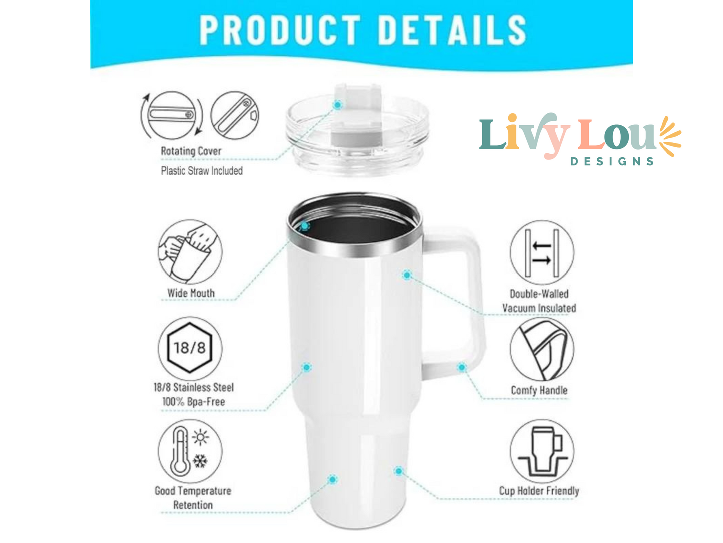 40oz Tumbler | Retro Teacher