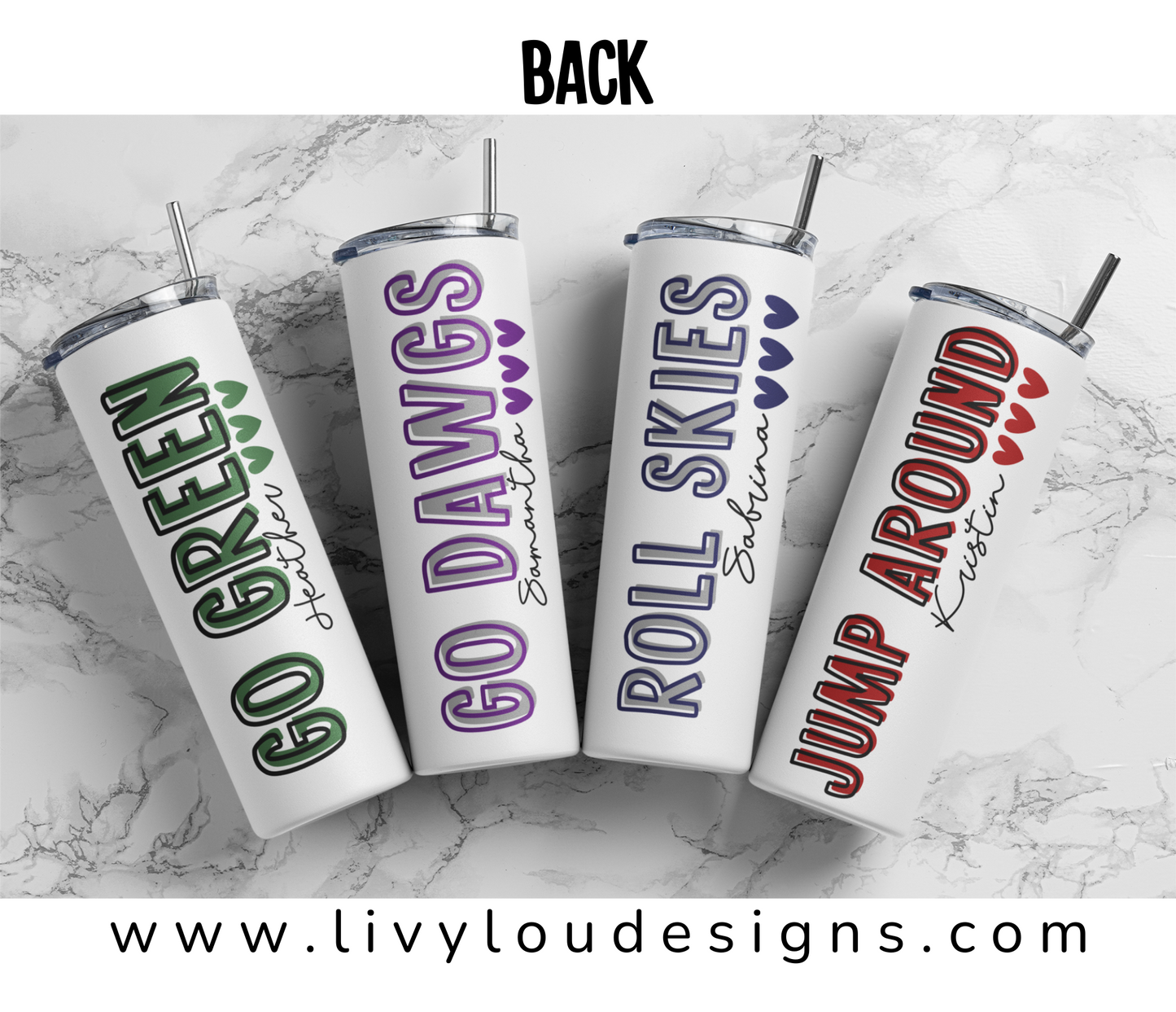 Customizable College Tumbler