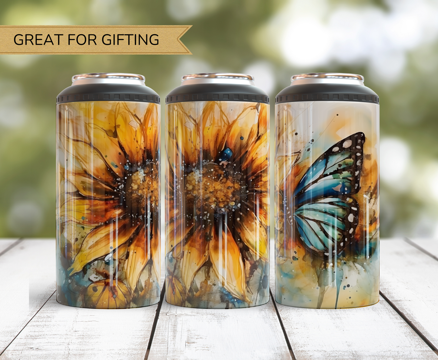 Can Cooler 4 in 1 | Sunflower Butterfly