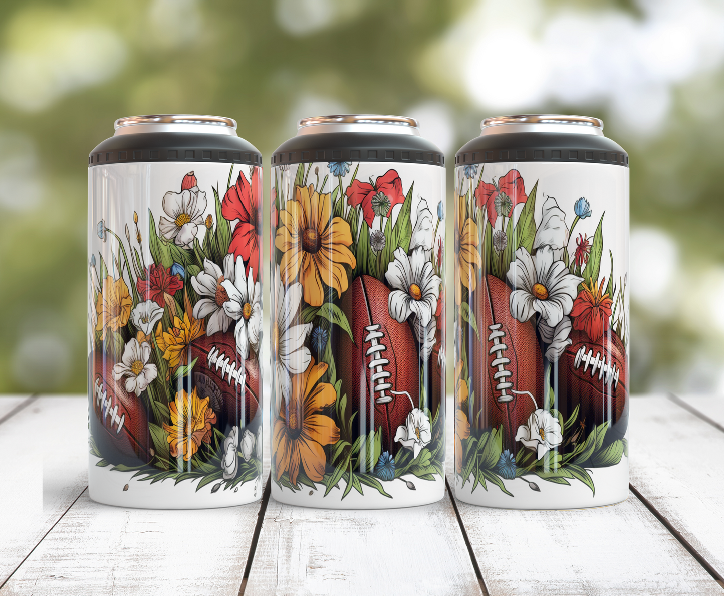 Can Cooler 4 in 1 | Floral Football