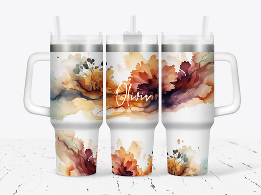 40oz Tumbler | Abstract Watercolor