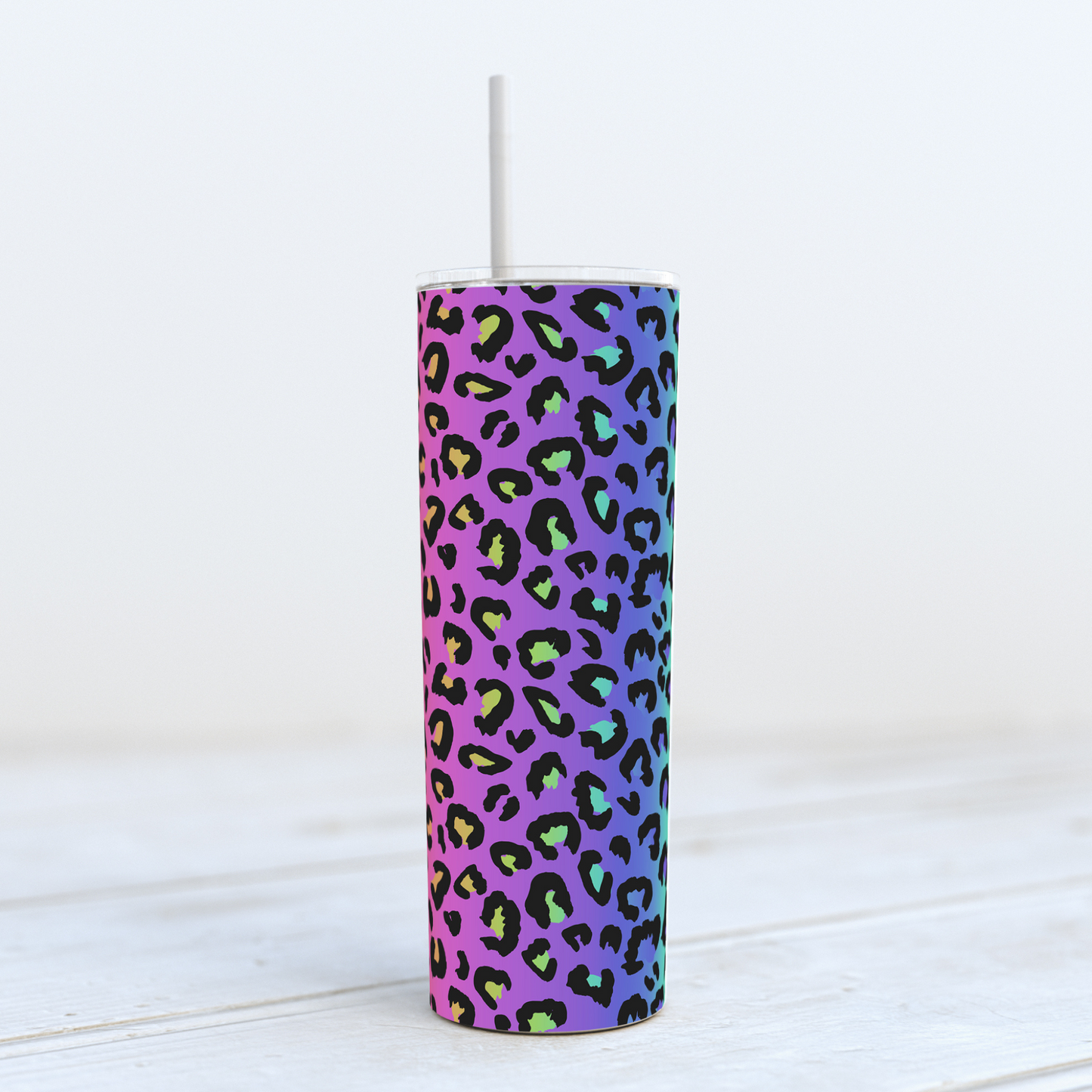 Thermal Tumbler 20oz - Rainbow Leopard
