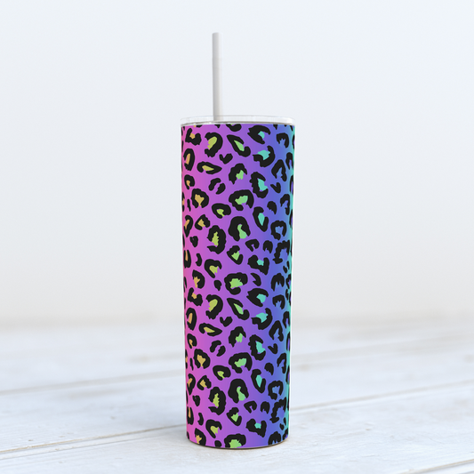 Thermal Tumbler 20oz - Rainbow Leopard