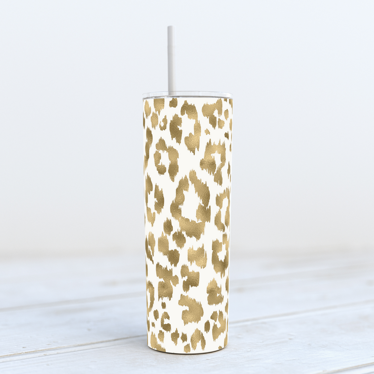 Thermal Tumbler 20oz - White Leopard