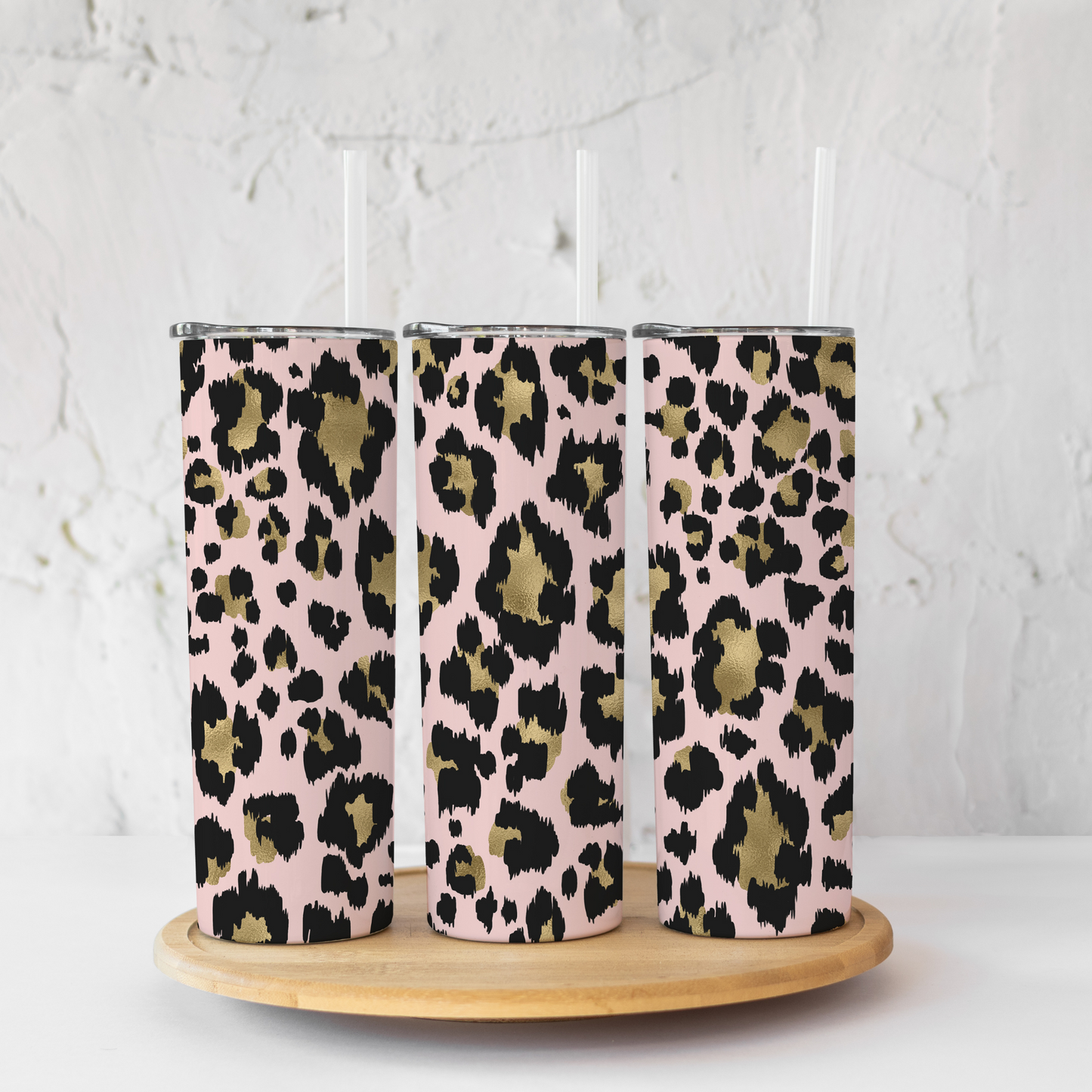 Thermal Tumbler 20oz - Pink Leopard