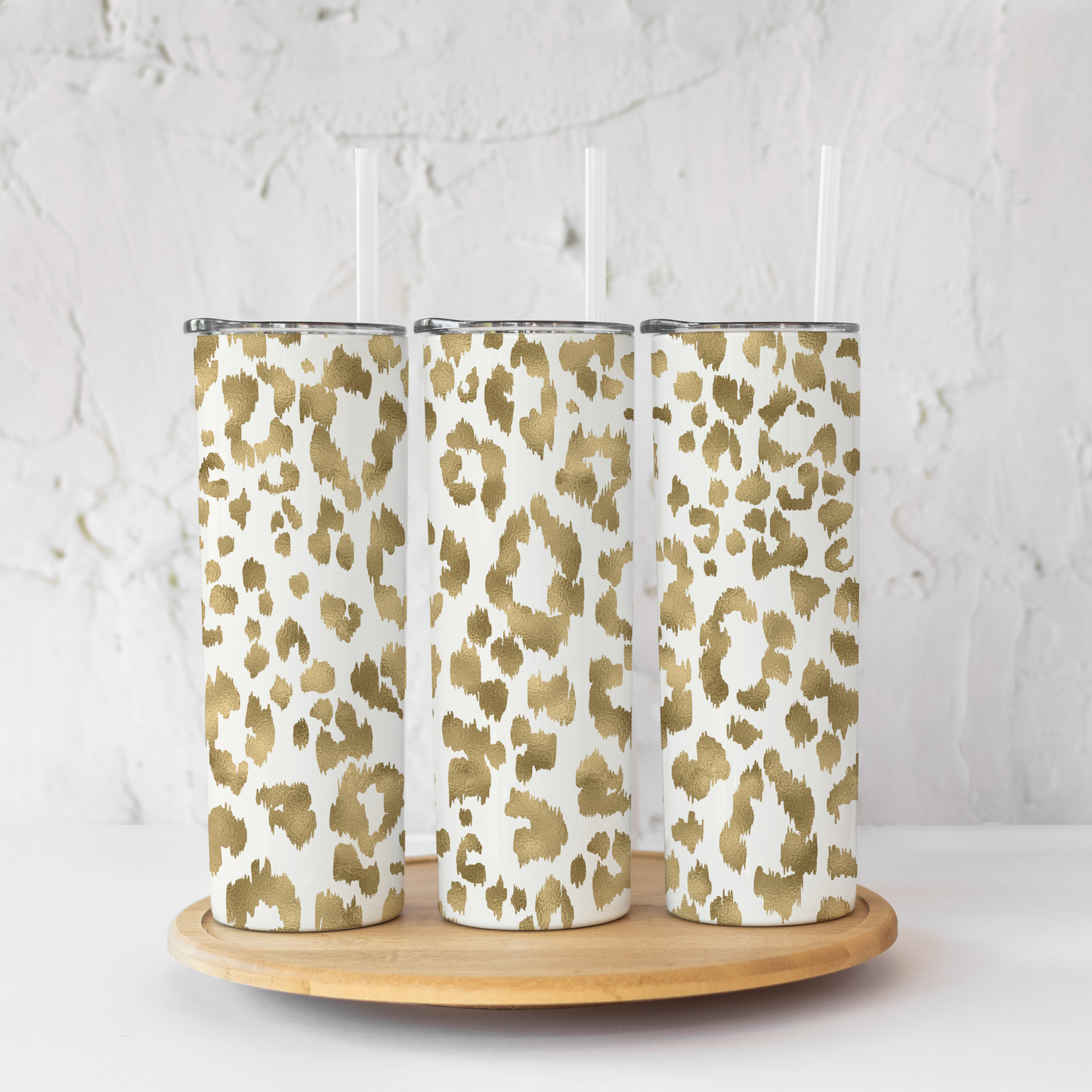 Thermal Tumbler 20oz - White Leopard