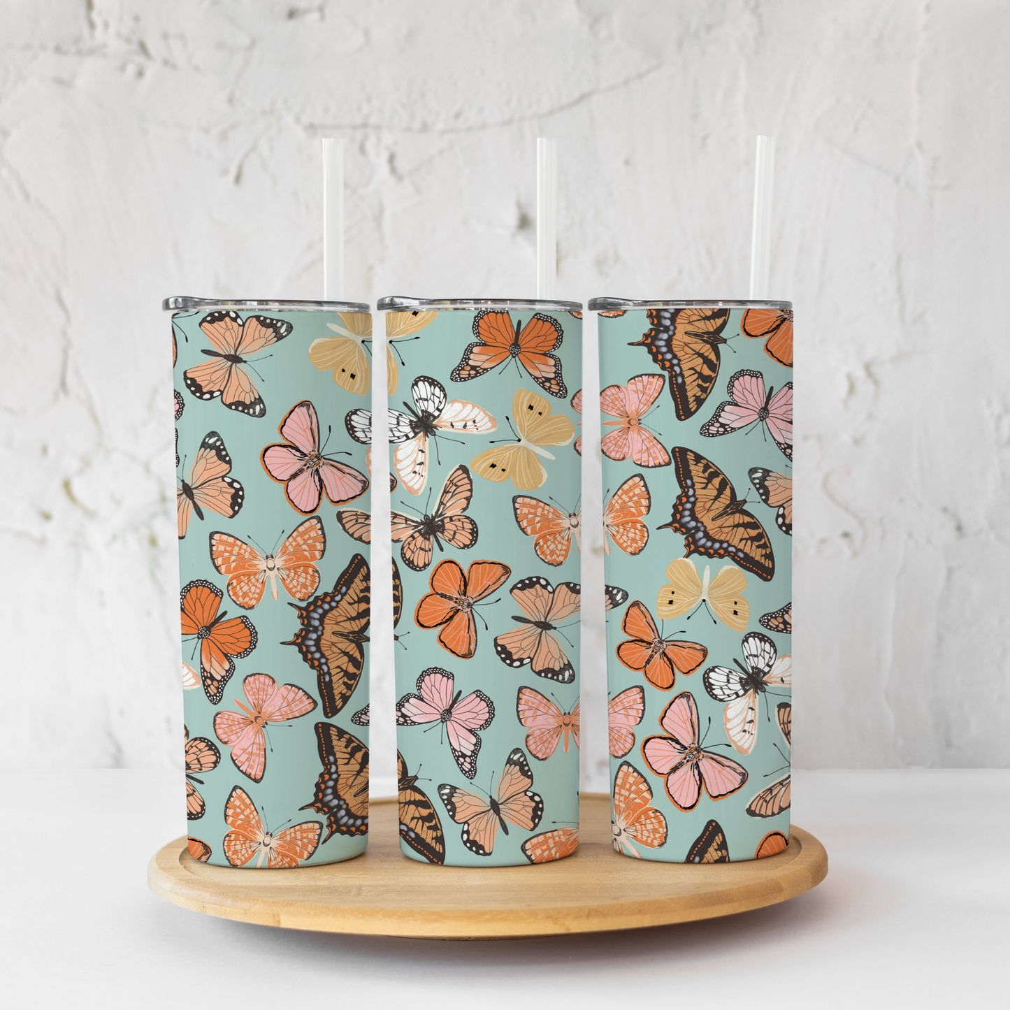 Thermal Tumbler 20oz - Blue Butterfly