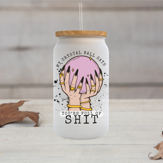 Crystal Ball - Frosted Can Glass