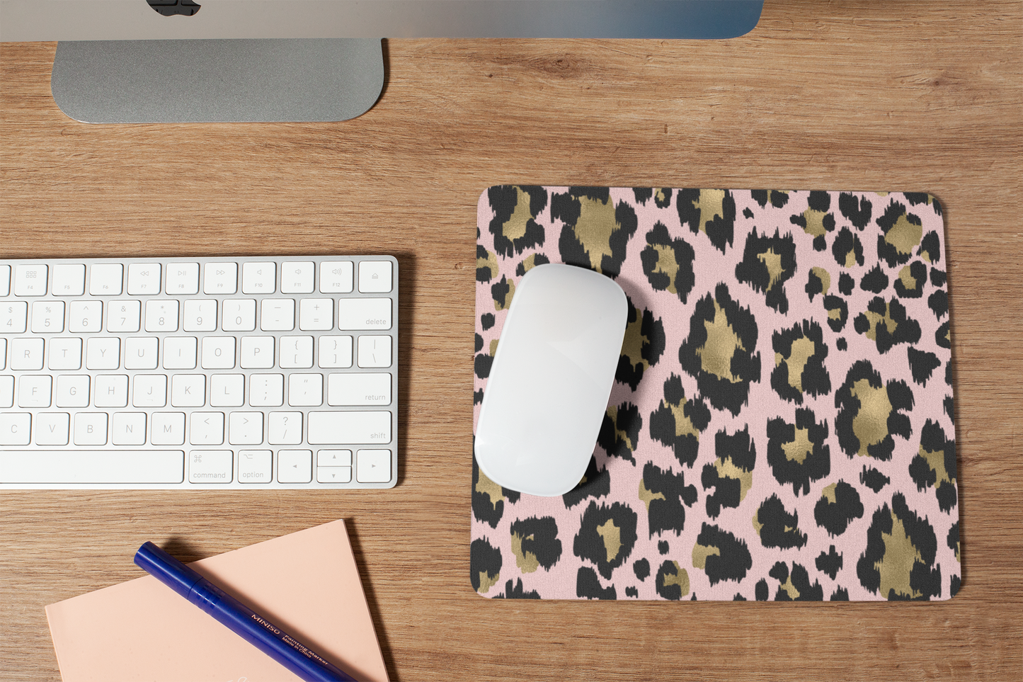 Pink Leopard Mouse Pad