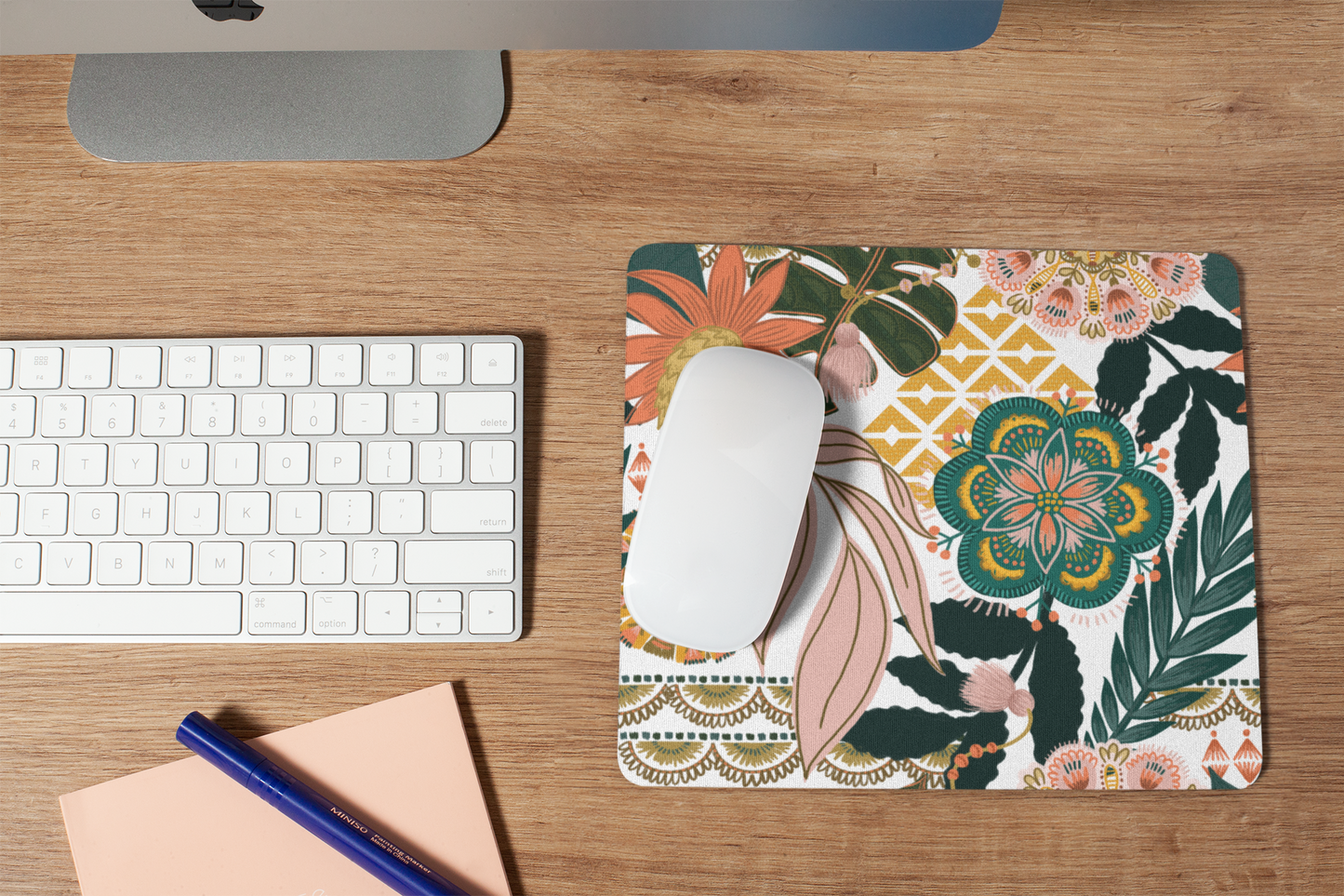 Boho Floral Mouse Pad