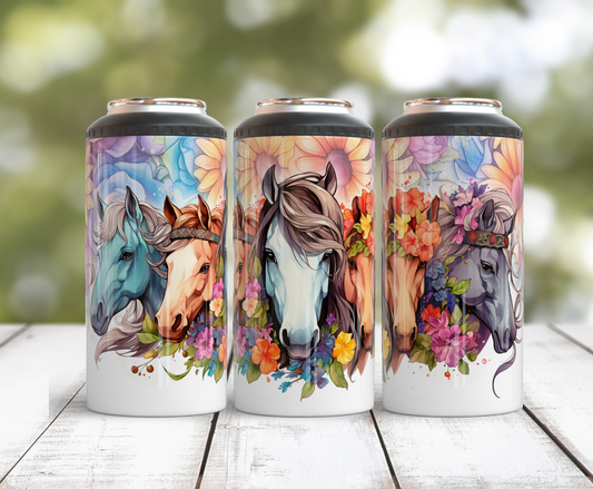 Can Cooler 4 in 1 | Floral Horses