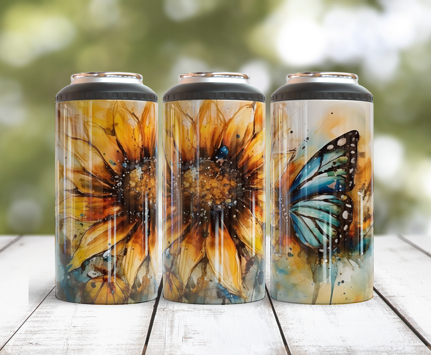 Can Cooler 4 in 1 | Sunflower Butterfly