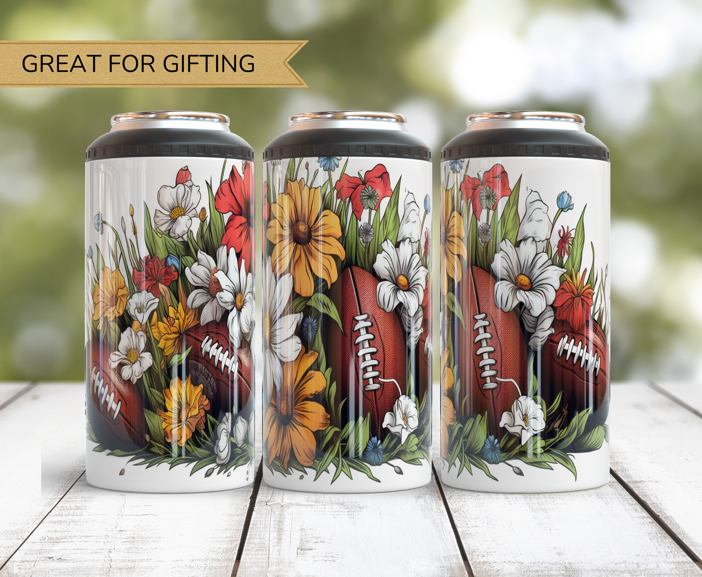 Can Cooler 4 in 1 | Floral Football