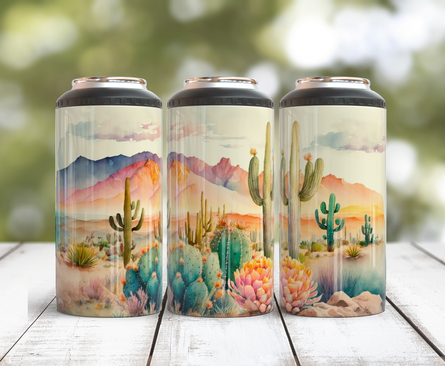 Can Cooler 4 in 1 | Watercolor Desert Cactus
