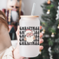 Retro Santa - Frosted Can Glass