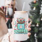 Coffee & Christmas Lights - Frosted Can Glass
