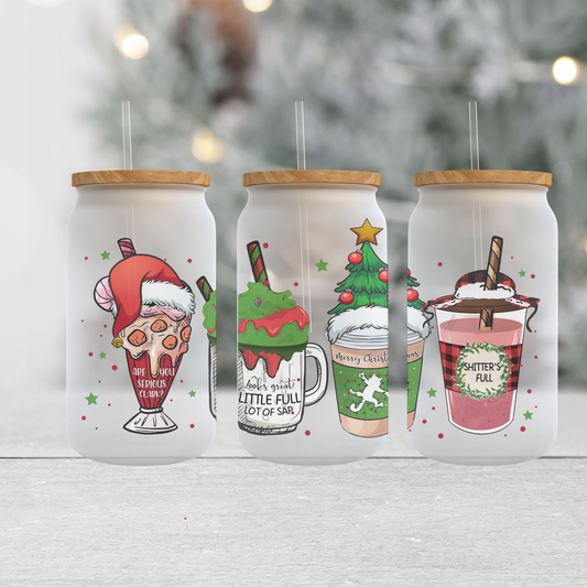 Christmas Vacation - Frosted Can Glass