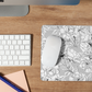 Grey Floral Mouse Pad