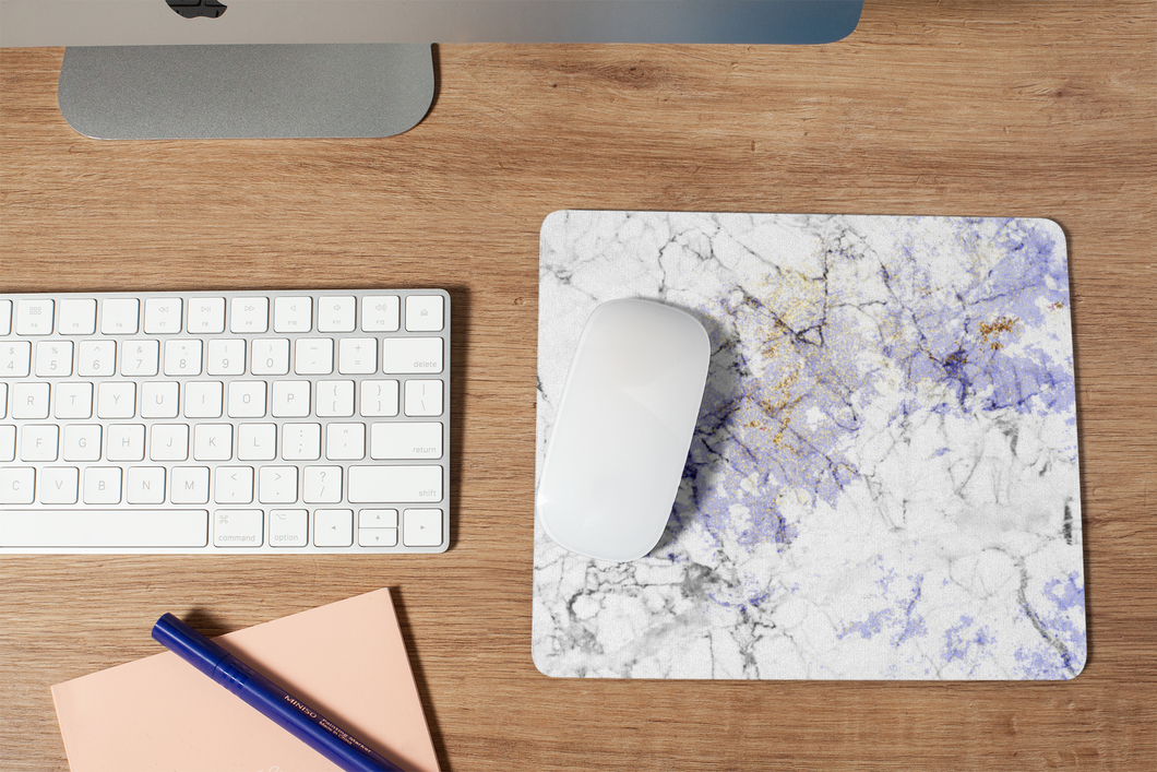 Purple Marble Mouse Pad